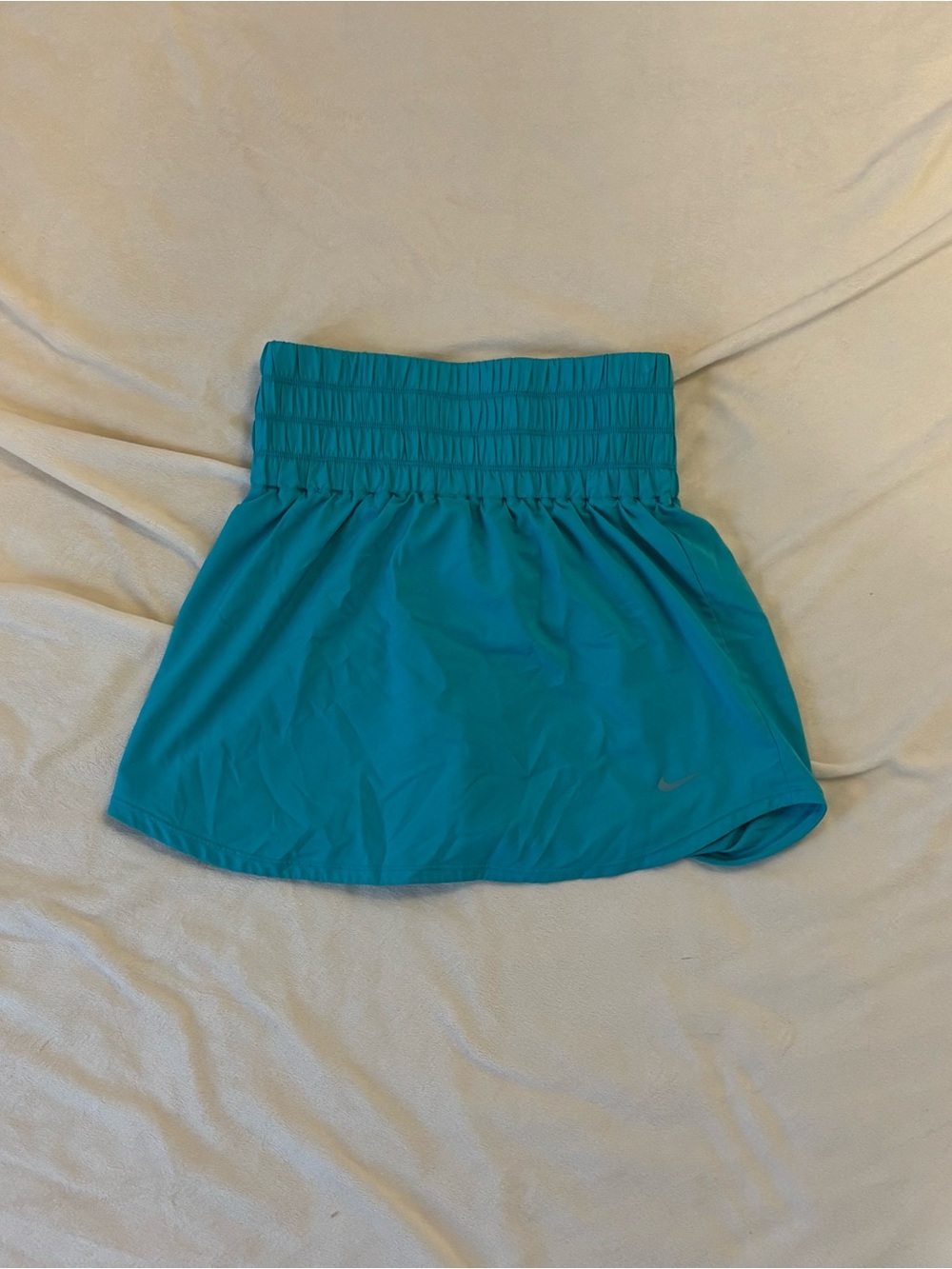 Nike Teal Athletic Skort with Smocked Waistband